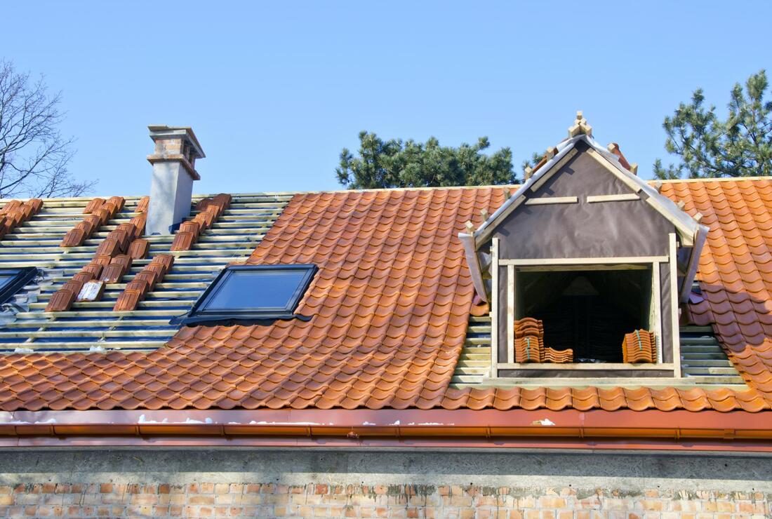 a roof under maintenance